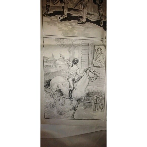 (4) 9"X12" Tri-Chem Pictures To Paint Patriotic Revolution History Flag Vintage - Picture 6 of 9